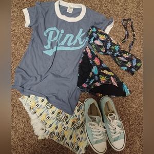 PINK Converse surfer size small bundle